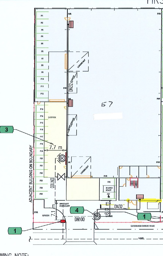 Hydrant block plan sample